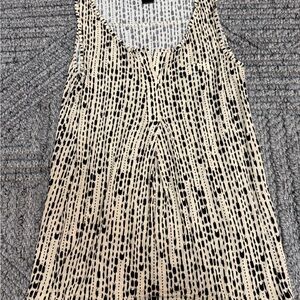 Ann Taylor Black and Cream Patterned Blouse